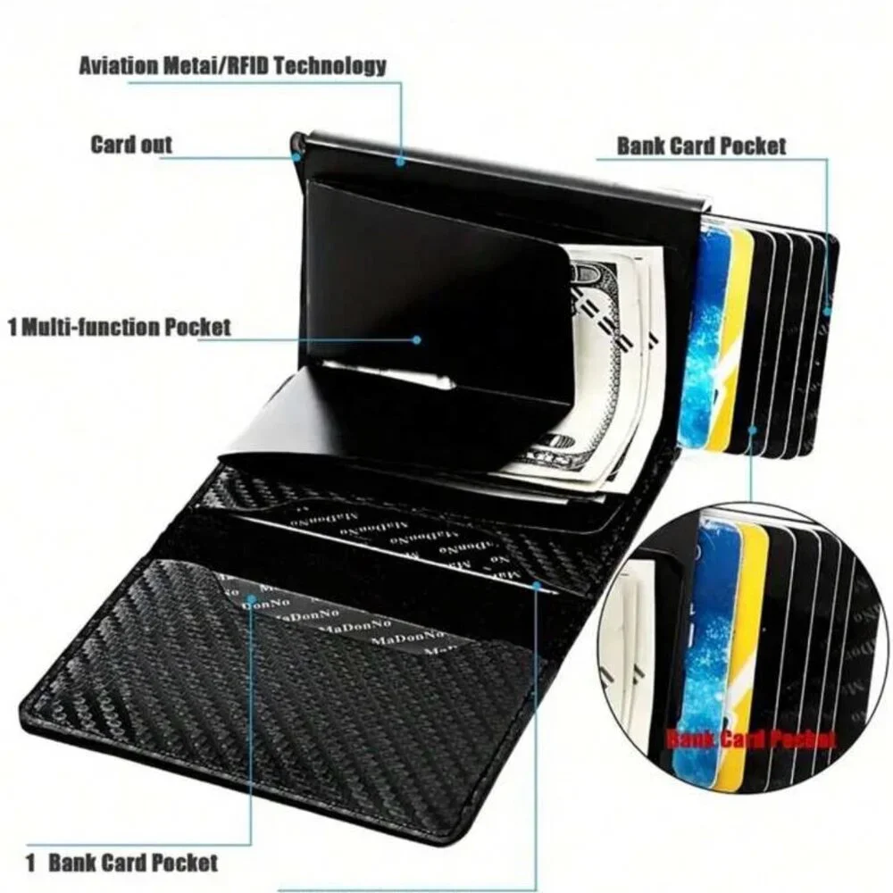 Black Carbon Fiber Wallet